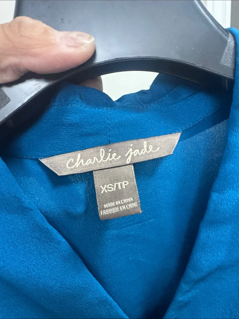 Kobi Halperin Bright Teal Silk Surplice Romper - Picture 6 of 7